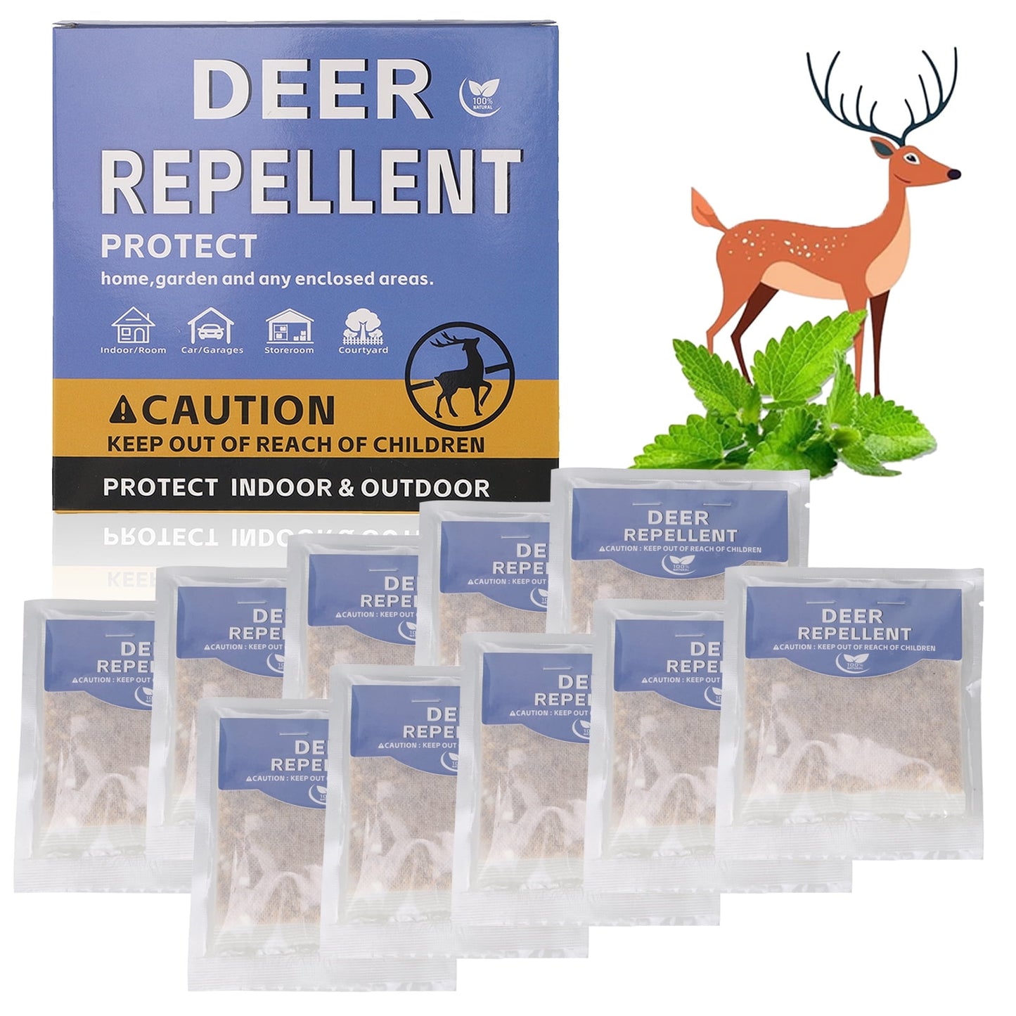 Paddsun Deer Deterrent,10 pack Outdoor and Indoor Deers Deterrent for Garden Keep Deer Out of Yard