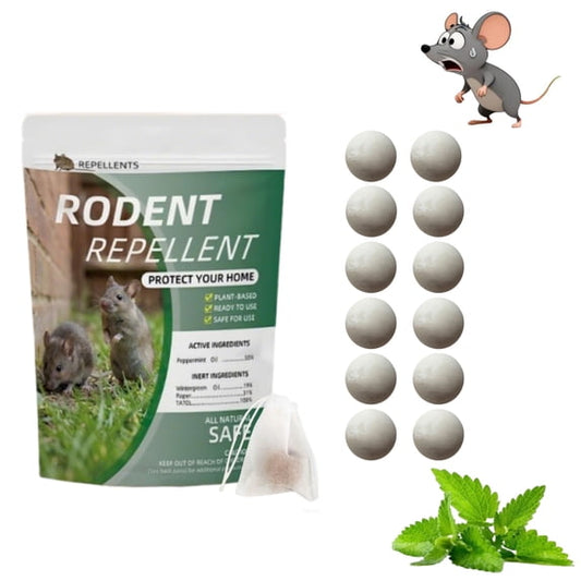Paddsun Rodent Mouse Deterrent 12 Pack, Peppermint Mouse Oil Balls Mice Rats Deterrent Moth balls for Mice Squirrels Mole Rodents Safe for People and Pets Indoor and Outdoor Use