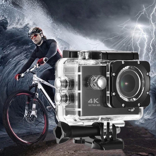 Paddsun Waterproof 4K 4x 16mp Action Camera Bundle with Accessory, Black