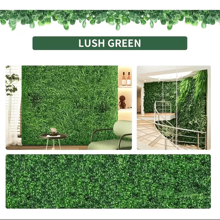 Artificial Boxwood Wall Panels, 12pcs 10"x10" Faux Greenery Milan Grass Backdrop, Realistic Plastic Privacy Screen for Indoor Outdoor Decor