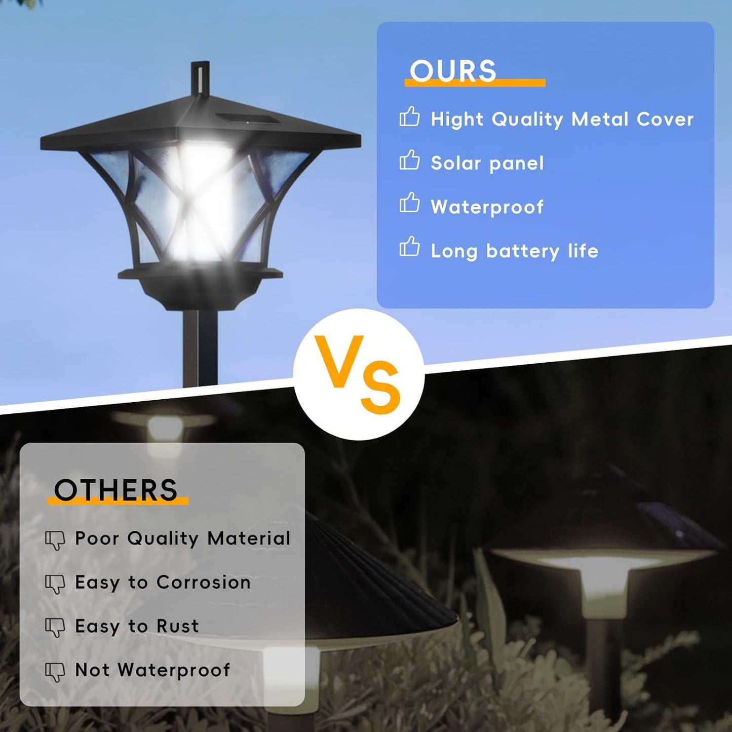 59-Inch Classic Black Aluminum Outdoor Solar Lamp Post-1pc