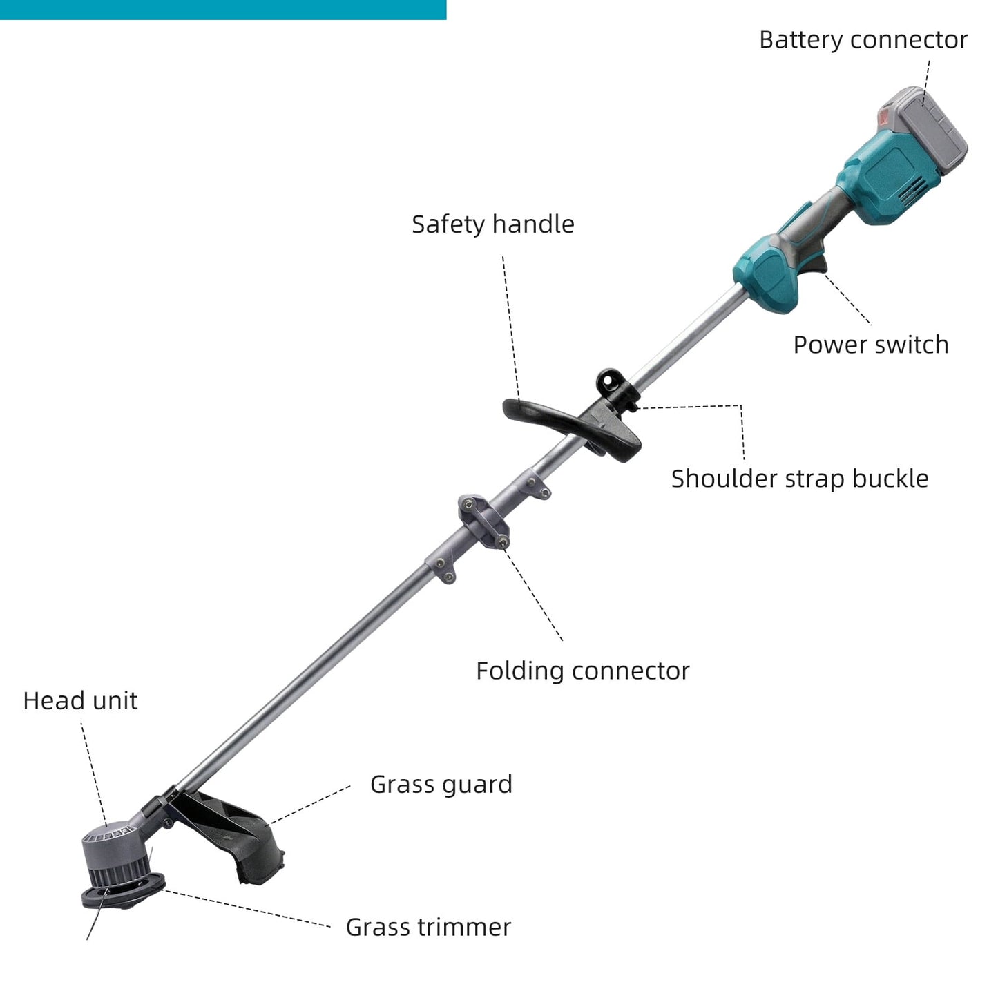 String Trimmer, 21V 14" Brushless Cordless String Trimmer Electric Weed Wacker Edger Grass Trimmer Lawn Tool