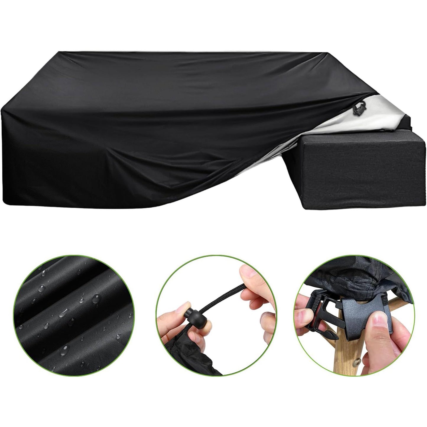 Paddsun Outdoor Furniture Cover, Waterproof 4 Piece Patio Furniture Set Cover Windproof for Outside Couch Lawn Chairs Coffee Table
