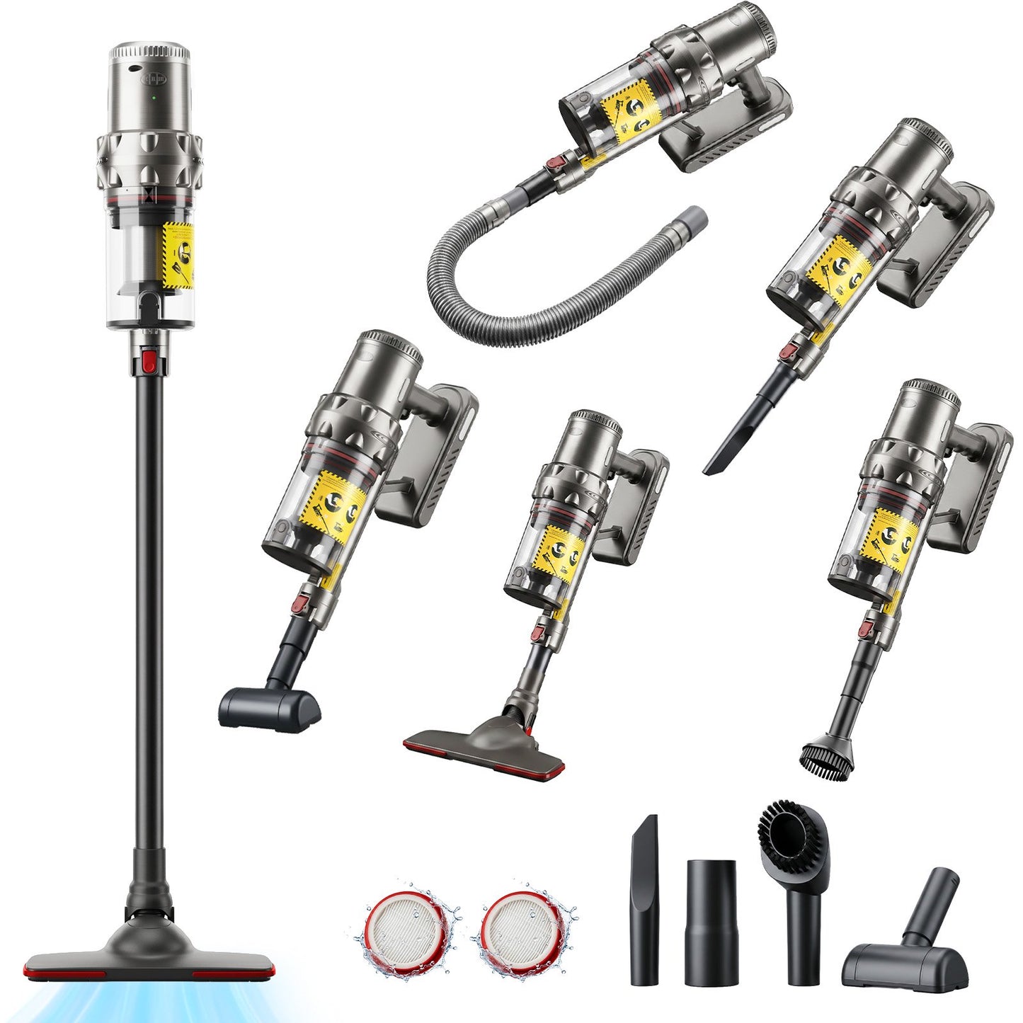 Cordless Vacuum Cleaner, 15KPA 40Mins 22000mAh 10-in-1 Stick Vacuum Cleaners with 3 Suction Speeds, 1.3L Large Dust Bin, Lightweight Vacuum for Pet Hair, Hardwood Floor & Carpet