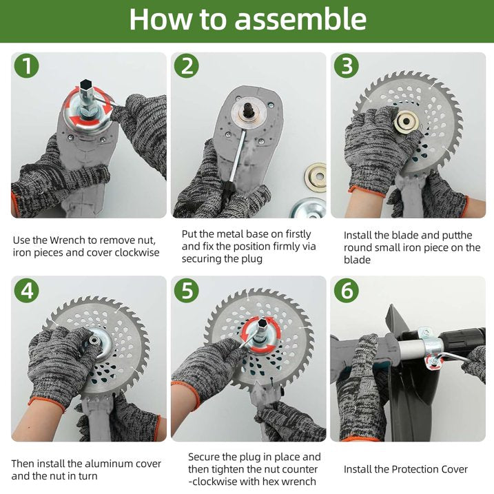 Weed Eater, 21V 9 inch Blades Electric Cordless Weed Wacker Brushless Motor String Trimmer Lawn Tool Cordless Cutter Mower