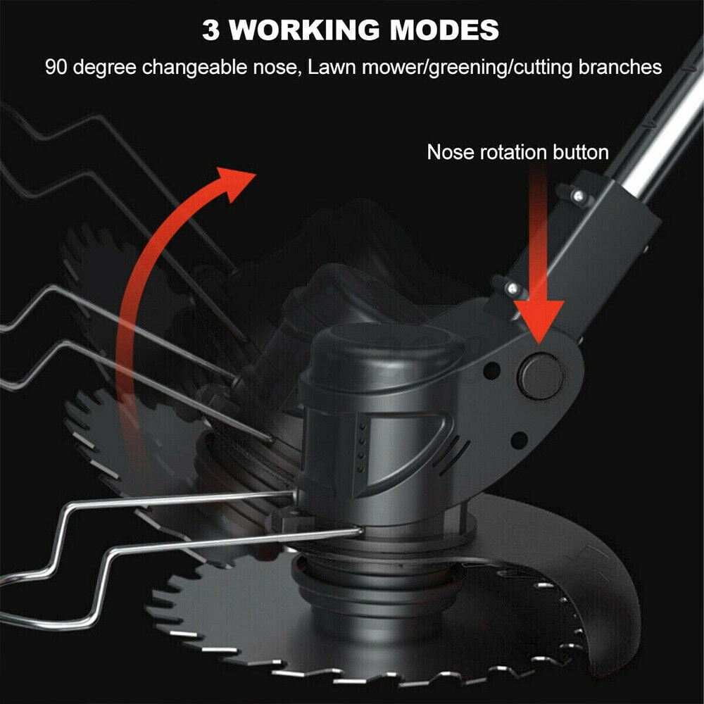 Electric Weed Eater Lawn Edger Cordless Grass String Trimmer Cutter 24V &Battery