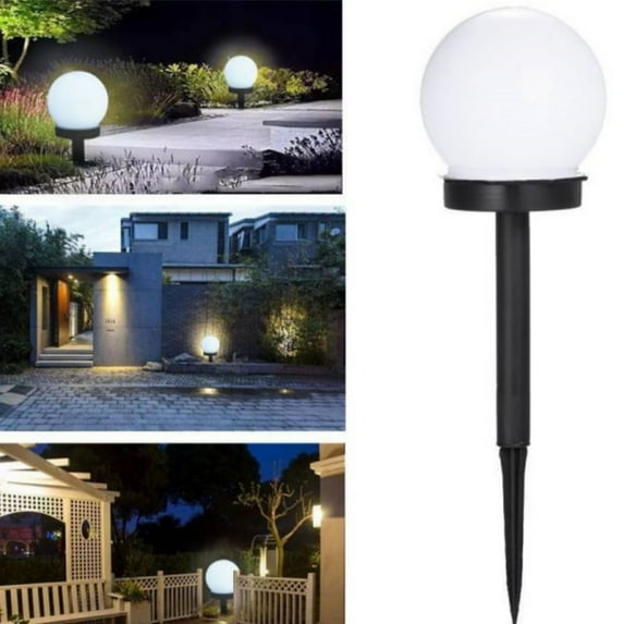 Jinyi Solar Globe Light, 6 Pack Cool White Solar LED Globe Powered Garden Light Waterproof for Yard Patio Walkway Landscape In-Ground Spike Pathway