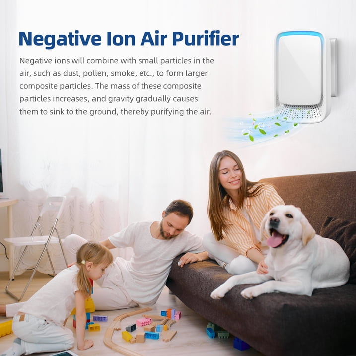 Plug In Air Ionizers, Filterless Mobile Air Purifier, Negative Ion Generator (4 Units), Eliminates: Smoke, Allergens & More