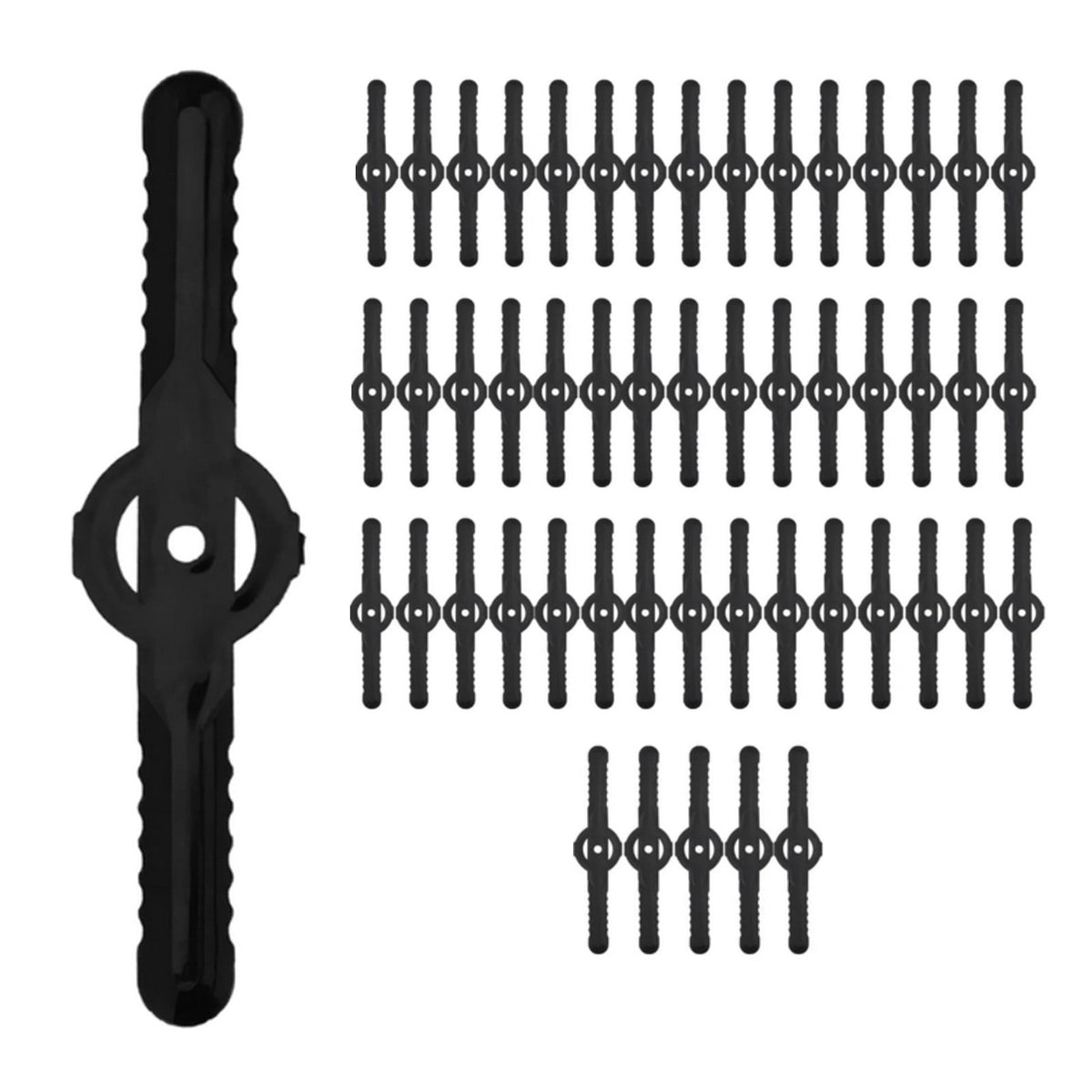 String Trimmer Head Blades, 100PCS Weed Eater Blades Nylon Replacement Plastic Trimmer Head Blades