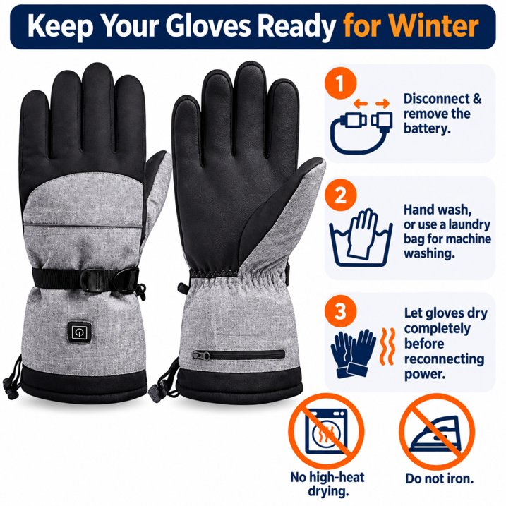 Heated Gloves for Men Women - Rechargeable Electric Hand Warmers with 5000mAh Battery & 3 Heating Levels