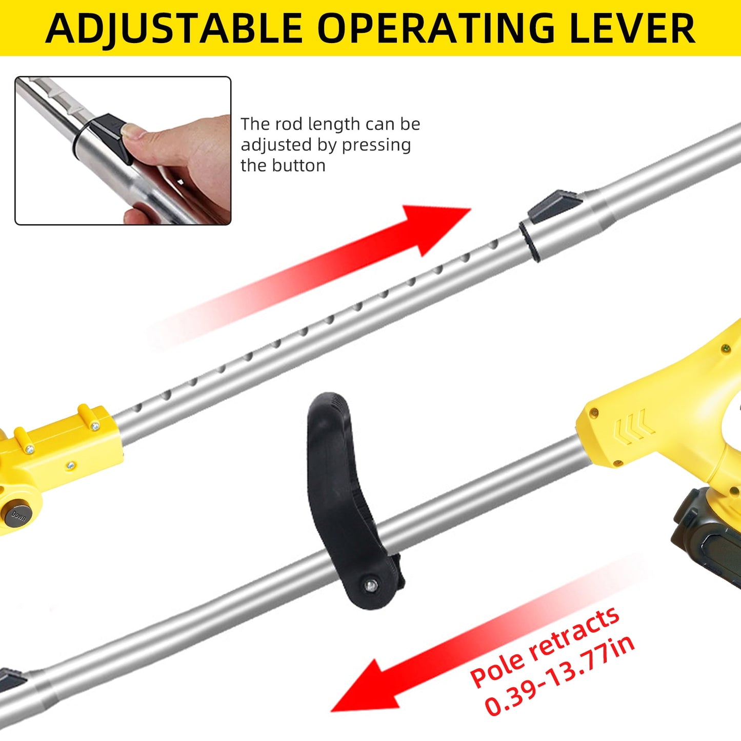 Electric Weed Wacker Battery Powered,Cordless String Trimmer Edger with Wheels 3 Function Blades Cutter for Yard and Garden