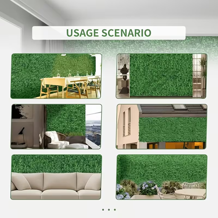 Artificial Boxwood Wall Panels, 12pcs 10"x10" Faux Greenery Milan Grass Backdrop, Realistic Plastic Privacy Screen for Indoor Outdoor Decor