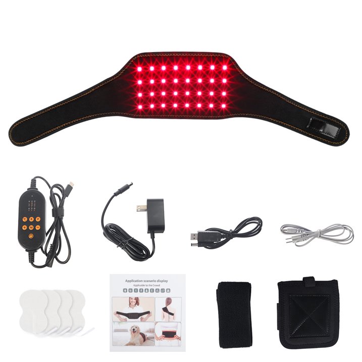 LED Red Light Wellness Belt for Body & Neck, Portable Home Relaxation & Comfort Body Wrap with Heat and Multi-Modes