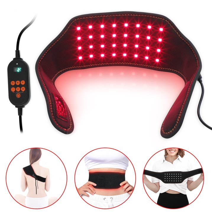 LED Red Light Wellness Belt for Body & Neck, Portable Home Relaxation & Comfort Body Wrap with Heat and Multi-Modes