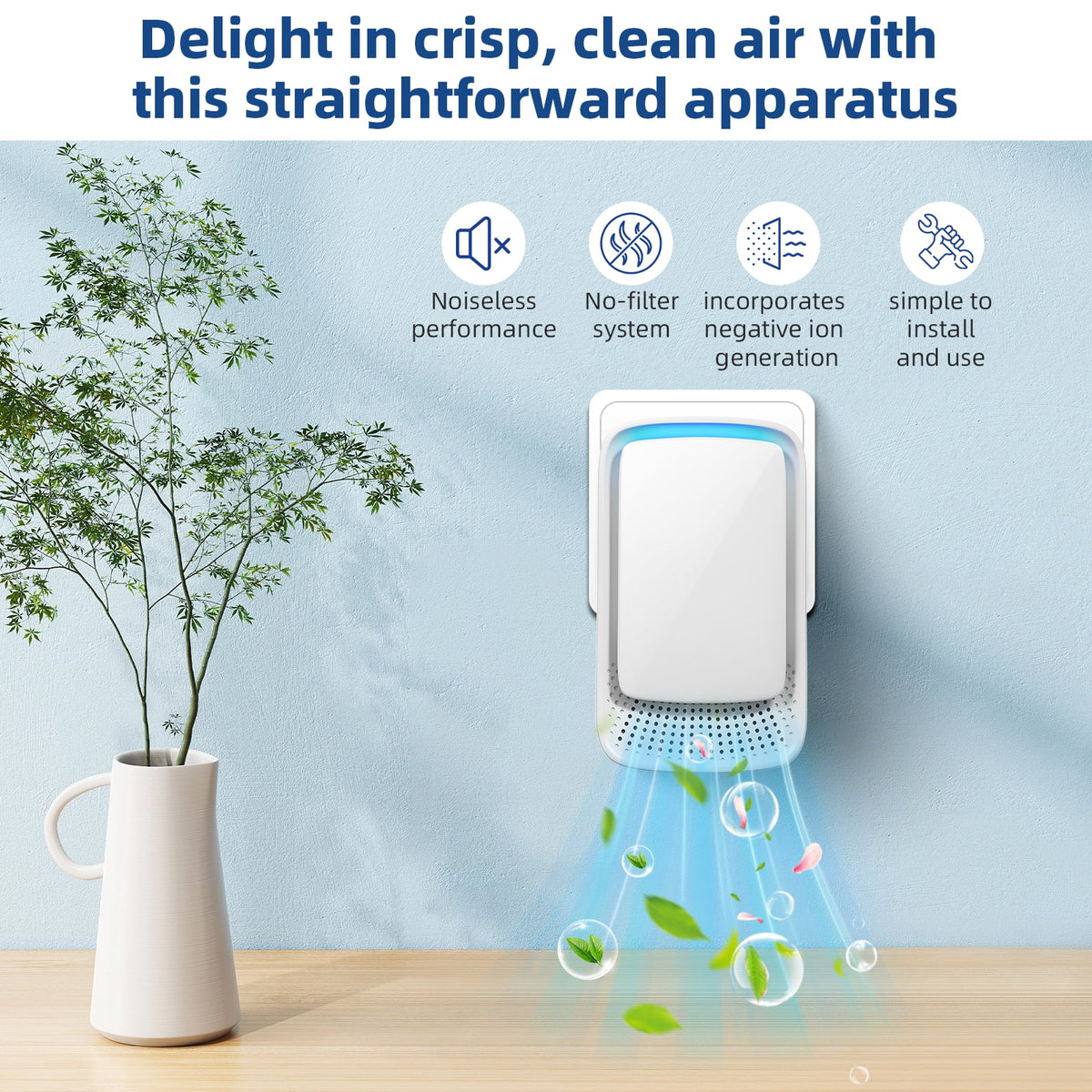 HEPA Air Purifier, 50 Sq Ft, White (6 Count)